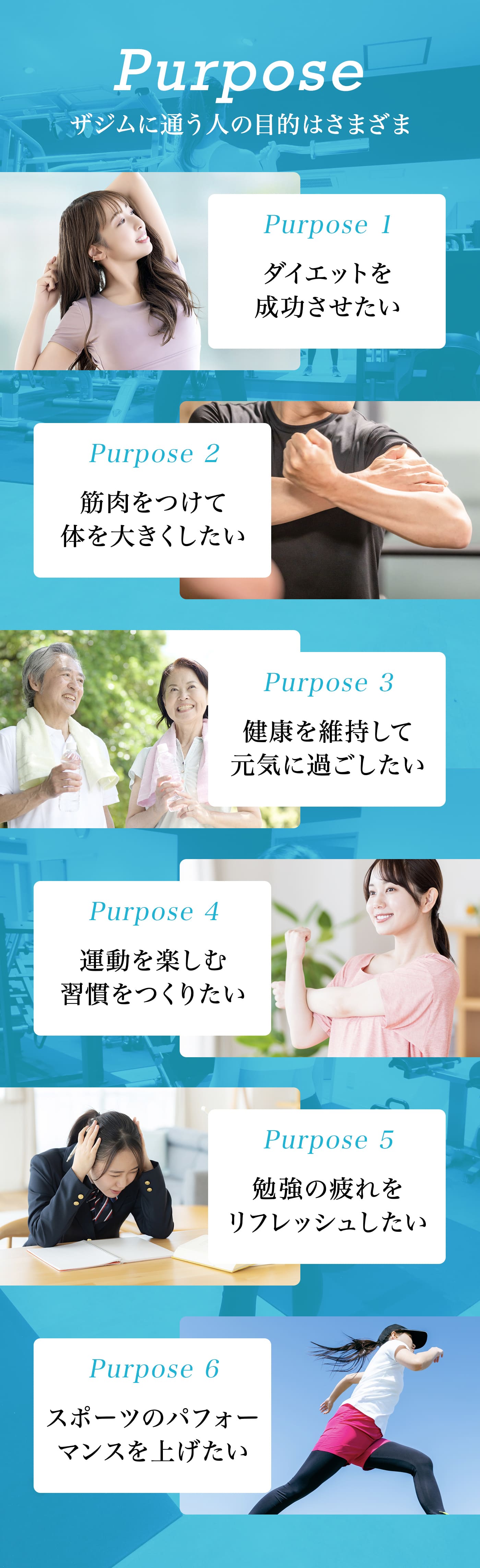 ザジムに通う人の目的はさまざま